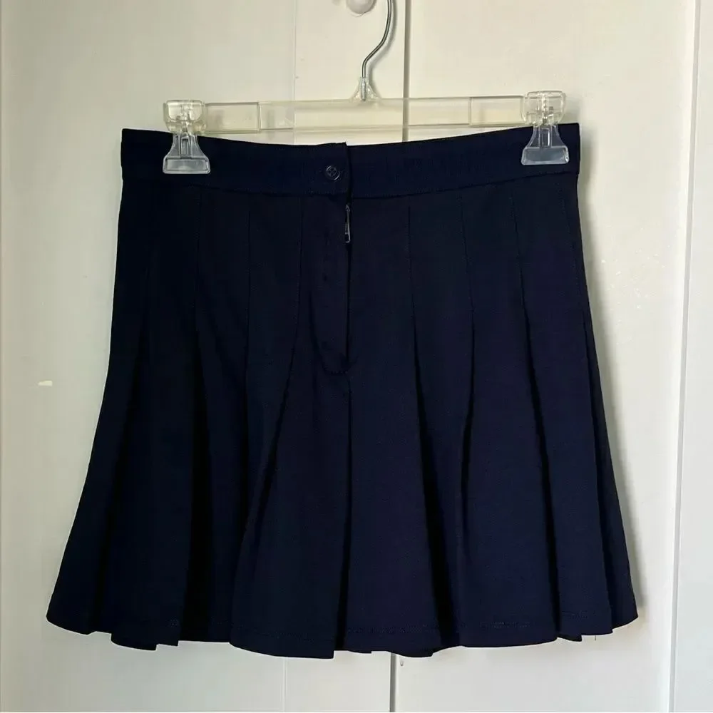 PINK Victoria's Secret Pleated Plain A-line Navy Blue Tennis Mini Skirt XS